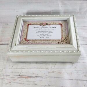 World's Greatest Mother Musical Box Photo Frame Keepsake‎ Mom Gift Decor
